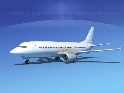 Boeing 737-300 LP SS Low-poly 3D model