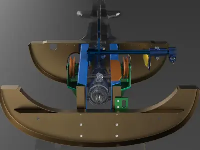 P-51D Mustang Pulley Support Retract Lock Lower Fus Sta 291-300 3D print model