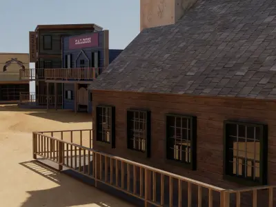 Western Town 3D model