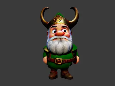 Viking King Low-poly 3D model