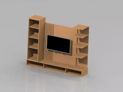 TV Showcase - Interio Free low-poly 3D model