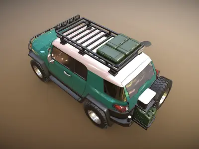 FJ cruiser Offroad Low-poly 3D model