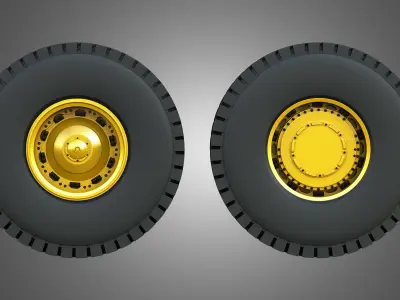 777 Water Solutions Truck - Wheels and Tires 3D model
