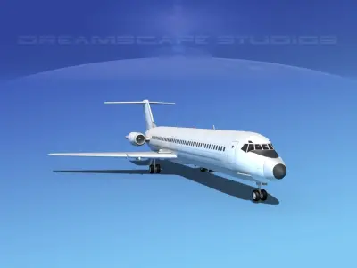 Douglas DC-9-50 Unmarked 1 3D model