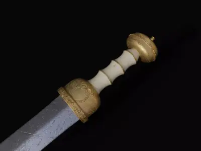 Roman Gladius Sword Low-poly pbr Free low-poly 3D model