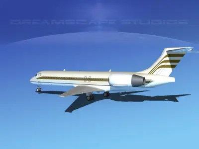 Boeing 717-200 Corporate 8 3D model
