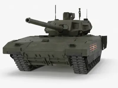 T-14 Armata Green Dirt Low-poly 3D model