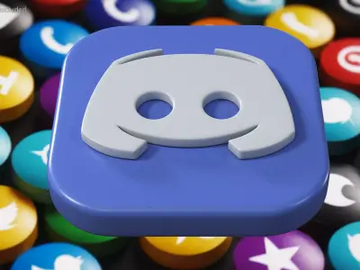 Discord Icon 3D model