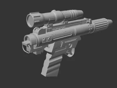 Star Wars Blaster Low-poly 3D model