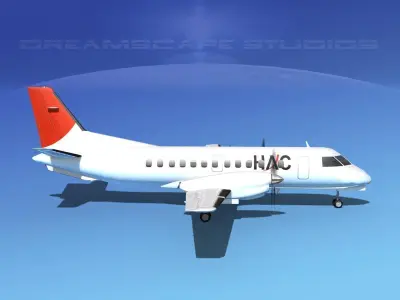 SAAB SF340 HAL 3D model