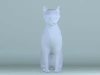 Sitting cat model Free 3D model