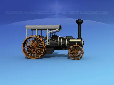 Steam Tractor 3D model