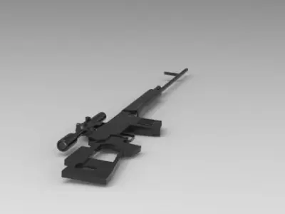 Dragunov Sniper Rifle Free 3D model