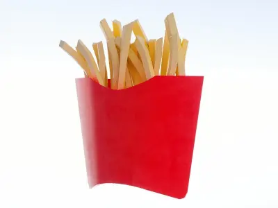 fries pateto Low-poly 3D model