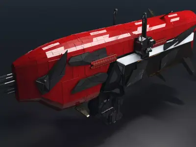 Space cargo ship 3D model buy