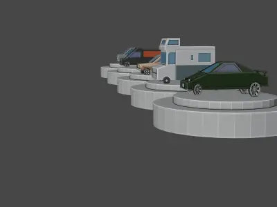 Car Package Free low-poly 3D model