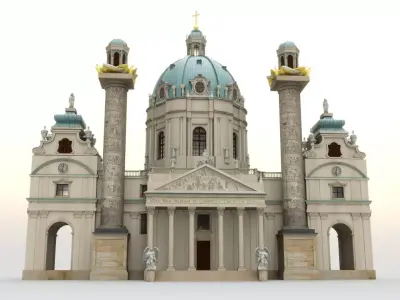 Karlskirche - Vienna Austria 3D model