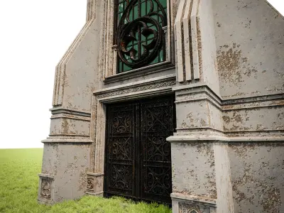 GOTHIC CASTLE BUILDING 9 Low-poly 3D model