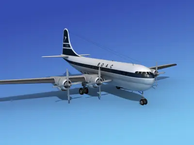 Boeing 377 BOAC 3 3D model