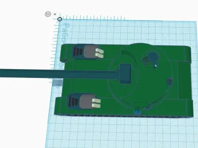 Tank Model for Games and 3D Printing with Animated Parts 3D print model