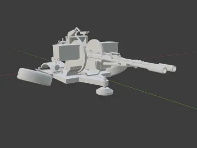 ZU-23-2 Twin barreled Anti Air Free 3D model