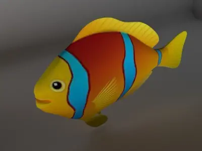 Coral Reef Fish Low-poly 3D model