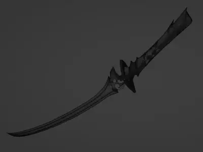 Genshin Impact - Musou no Hitotachi - Raiden Sword Blender3D  3D model