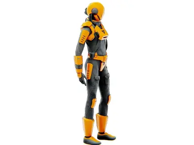 MARS MISSION UNIFORM Rigged for Unreal Engine - Unity - MIXAMO  3D model