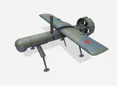 Yakovlev Pchela Russian UAV Low-poly PBR Low-poly 3D model