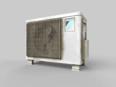AC outdoor unit Low-poly 3D model