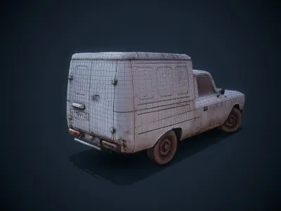 Car   IZH-2715 Free low-poly 3D model