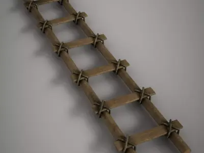 Old Ladder Low-poly 3D model