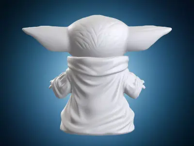 Grogu Star Wars Chibi Style Figure 3D print model