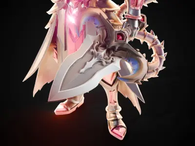 Stylized Sword - Dragonbane Greatsword Fang of Ruin - Game Ready 3D model