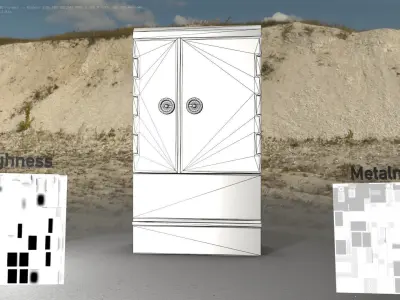 Electrical Distribution Cabinet 147 Low-poly 3D model