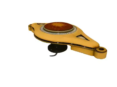 Vintage Art Deco Door Handle Low-poly 3D model