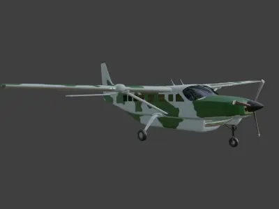 CESSNA 208B GRAND CARAVAN aka UC-27B - Low-poly 3D model
