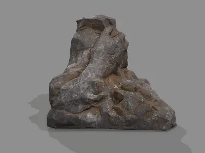 Cave Entrance cliff rock 01 Low-poly 3D model