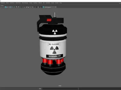 Sci-fi Grenade Low-poly 3D model