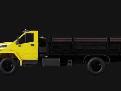 Ural Truck Low-poly 3D model