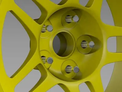 Chevrolet Camaro GS Racecar 2008 rim 3D model