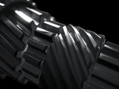 Gears metal 3D model