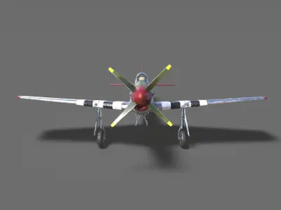 p51D Mustang - High Quality WW2 Warbird 3D model