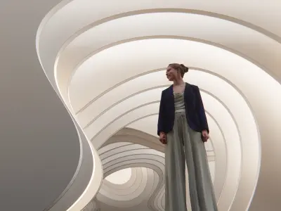 abstract scene 3D model