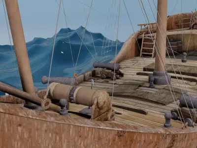 Sailboat 3D Model Low-poly 3D model