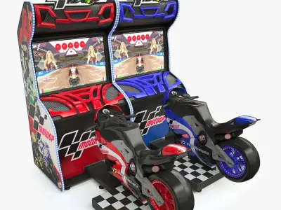 12 Arcade Machines 3D model purchase
