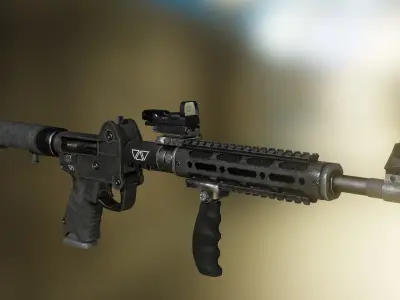 KelTec Sub2000 - Tris - Two variants Low-poly 3D model