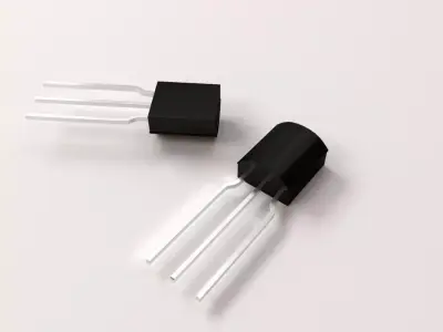 Transistor two transistors 3D model