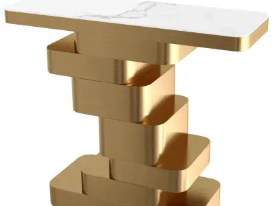 Recrangle Shape Contemporary Console Table Free 3D model