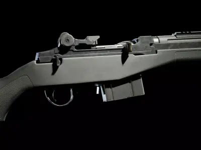 PBR - M14 SOCOM Rifle  - Game-Ready 3D Asset Low-poly 3D model